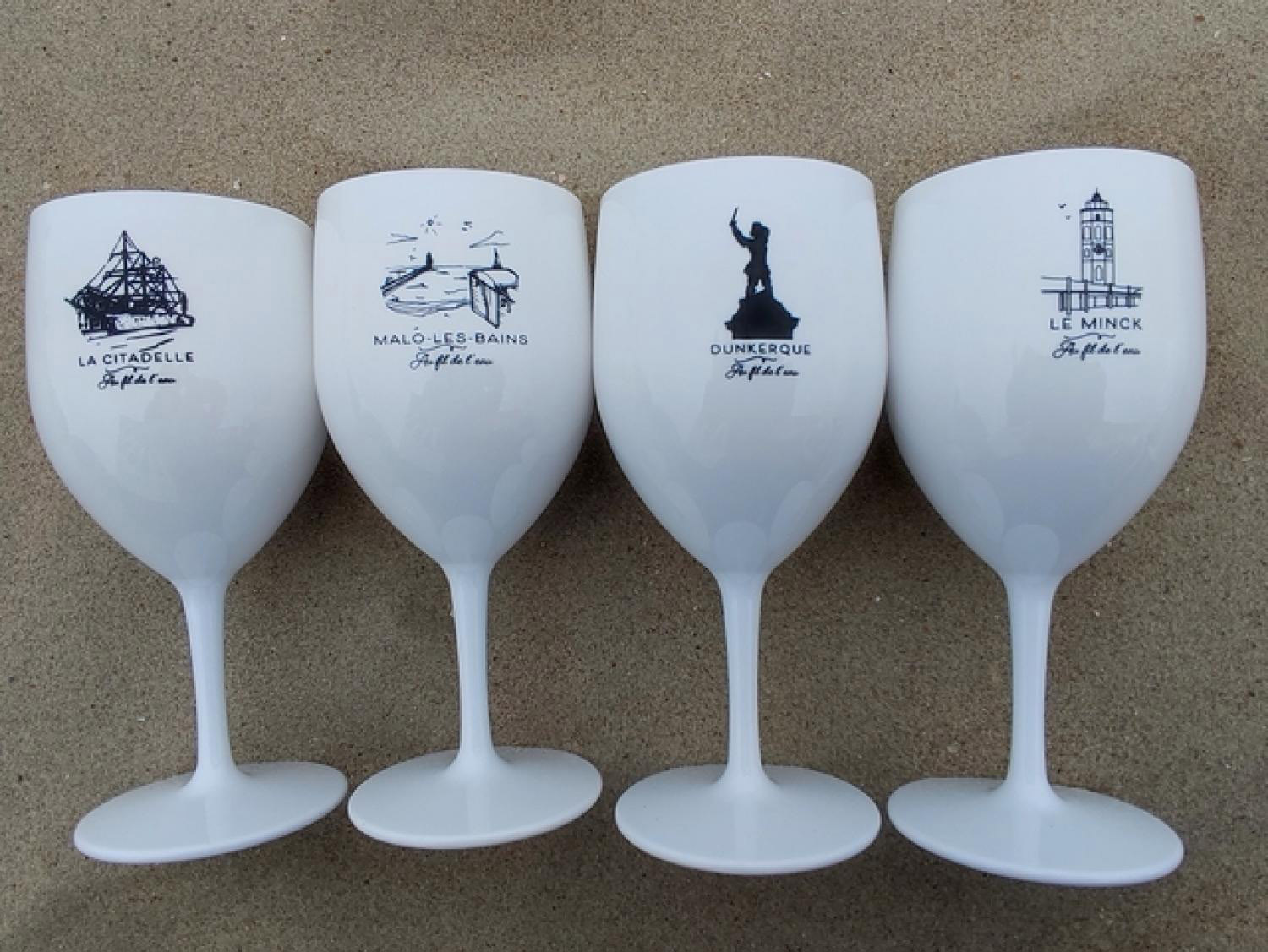 Lot de 4 verres à vin Collection Dunkerque 25cl 